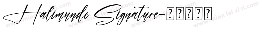 Halimunde Signature字体转换